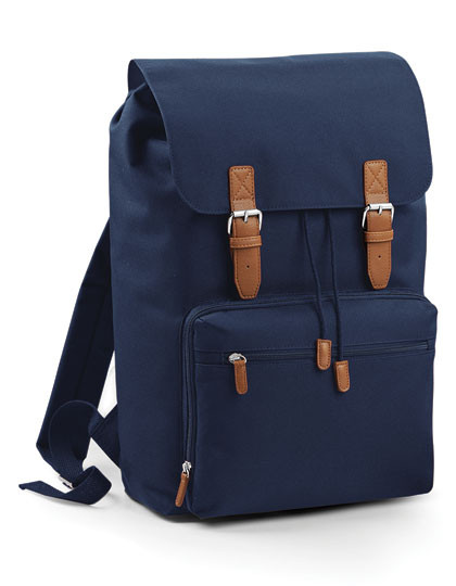 BagBase Vintage Laptop Backpack French Navy