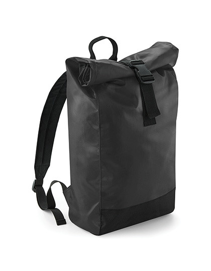 BagBase Tarp Roll-Top Backpack Black