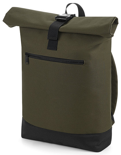 BagBase Roll-Top Backpack Military Green