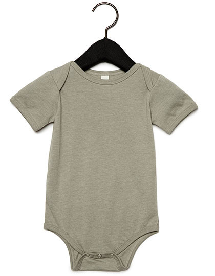 Bella Baby Jersey Short Sleeve Onesie Heather Stone
