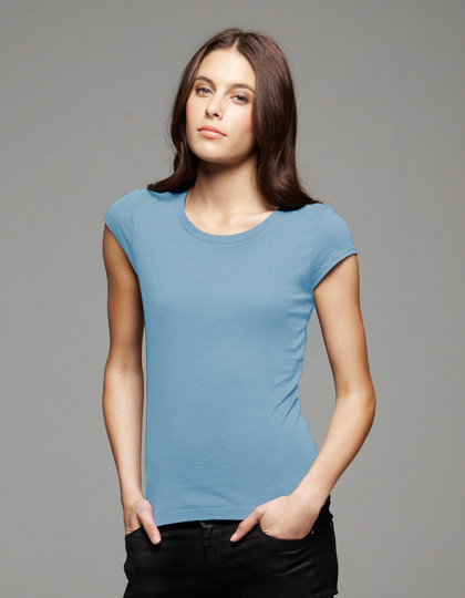 Bella Sheer Jersey Tee Ocean Blue