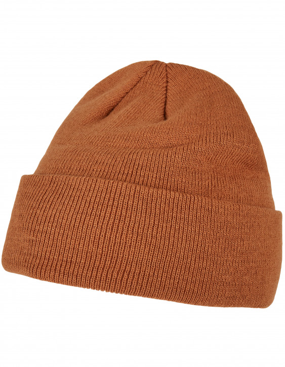 Build Your Brand Heavy Knit Beanie Camel