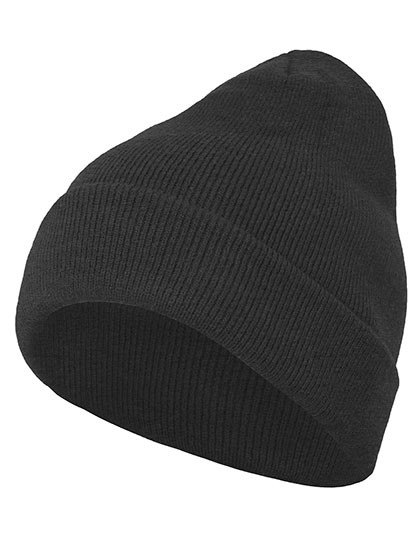 Build Your Brand Heavy Knit Beanie Charcoal (Heather)