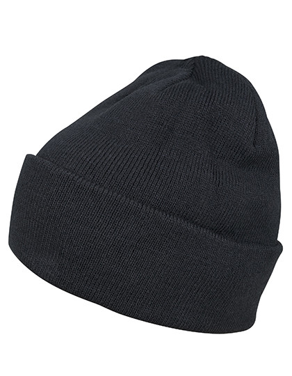 Build Your Brand Heavy Knit Beanie Navy