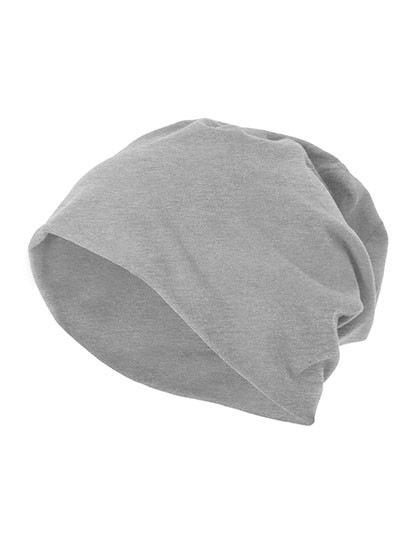 Build Your Brand Jersey Beanie Heather Grey