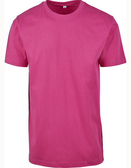 Build Your Brand T-Shirt Round Neck Hibiskus Pink