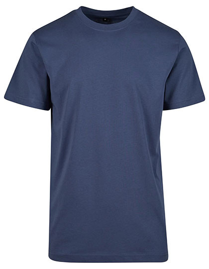 Build Your Brand T-Shirt Round Neck Vintage Blue