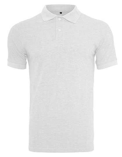 Build Your Brand Polo Piqué Shirt White