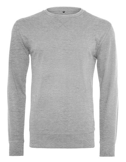 Build Your Brand Light Crew Sweatshirt Heather Grey