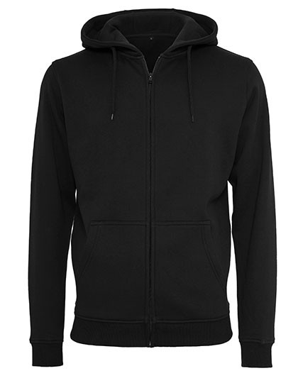 Build Your Brand Heavy Zip Hoody Black