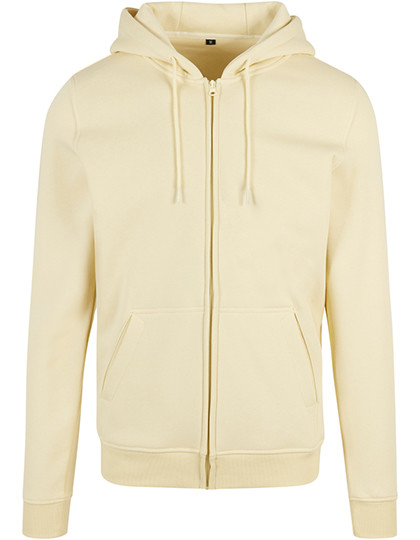 Build Your Brand Heavy Zip Hoody Soft Yellow