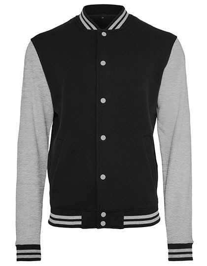 Build Your Brand Sweat College Jacket Black