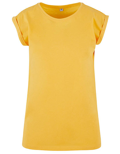 Build Your Brand Ladies´ Extended Shoulder Tee Dimyellow