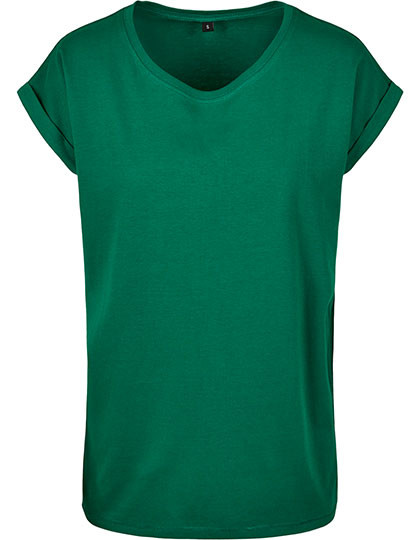 Build Your Brand Ladies´ Extended Shoulder Tee Forest Green