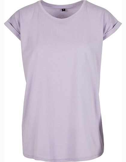 Build Your Brand Ladies´ Extended Shoulder Tee Lilac