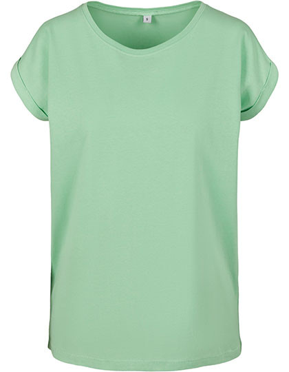 Build Your Brand Ladies´ Extended Shoulder Tee Neo Mint