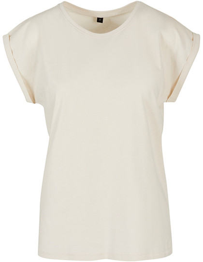 Build Your Brand Ladies´ Extended Shoulder Tee Sand