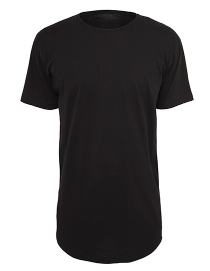 Build Your Brand Shaped Long Tee Black