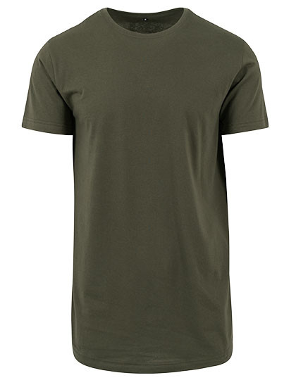 Build Your Brand Shaped Long Tee Olive