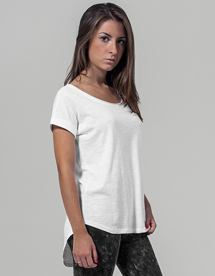 Build Your Brand Ladies´ Long Slub Tee