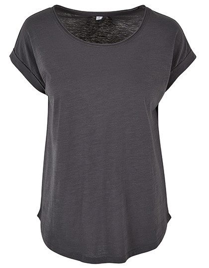 Build Your Brand Ladies´ Long Slub Tee Dark Shadow
