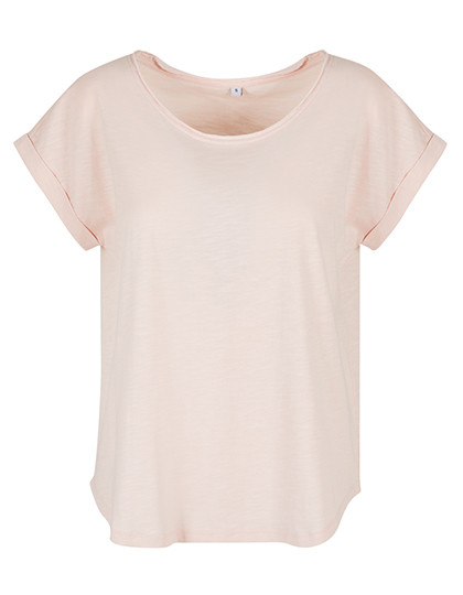 Build Your Brand Ladies´ Long Slub Tee Pink
