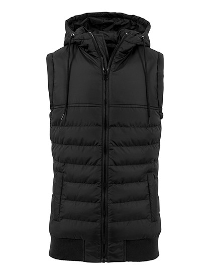 Build Your Brand Bubble Vest Black