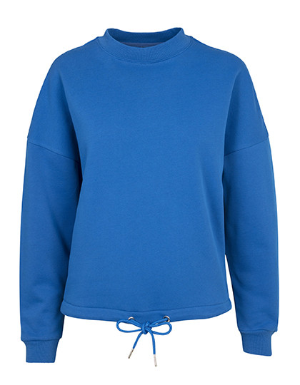 Build Your Brand Ladies´ Oversize Crewneck Cobalt Blue