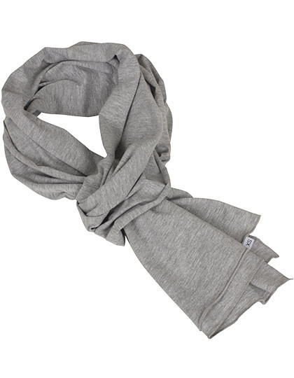 Build Your Brand Jersey Scarf Heather Grey