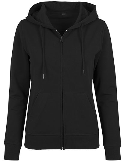 Build Your Brand Ladies´ Terry Zip Hoody Black