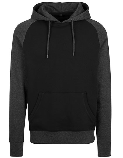 Build Your Brand Raglan Hoody Black