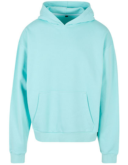 Build Your Brand Ultra Heavy Cotton Box Hoody Beryl Blue