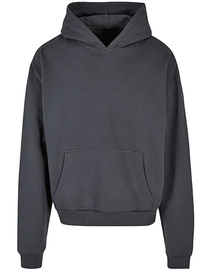 Build Your Brand Ultra Heavy Cotton Box Hoody Dark Grey