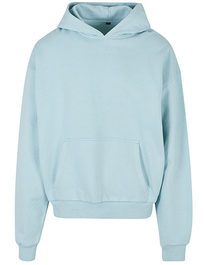 Build Your Brand Ultra Heavy Cotton Box Hoody Ocean Blue