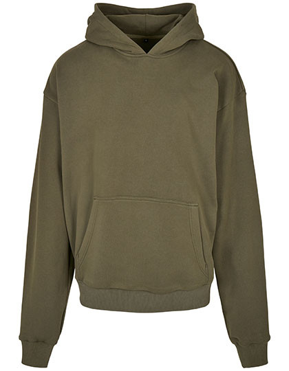 Build Your Brand Ultra Heavy Cotton Box Hoody Olive