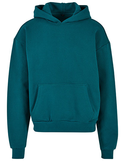 Build Your Brand Ultra Heavy Cotton Box Hoody Retro Green