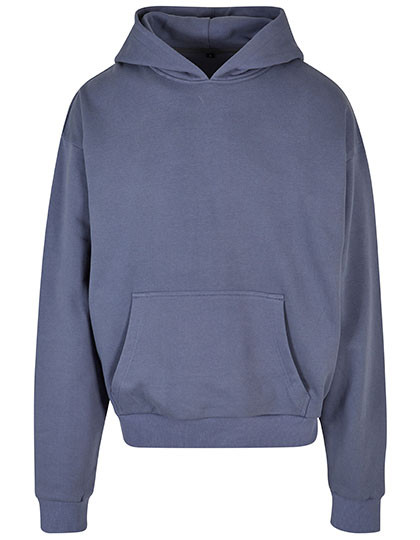 Build Your Brand Ultra Heavy Cotton Box Hoody Vintage Blue
