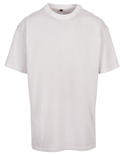 Build Your Brand Acid Washed Heavy Oversize Tee Soft Lilac