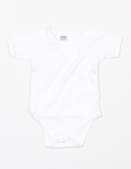 Babybugz Baby Kimono Bodysuit White