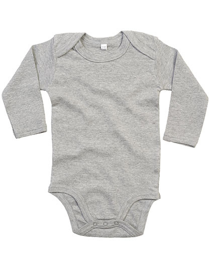 Babybugz Baby Long Sleeve Bodysuit Heather Grey Melange