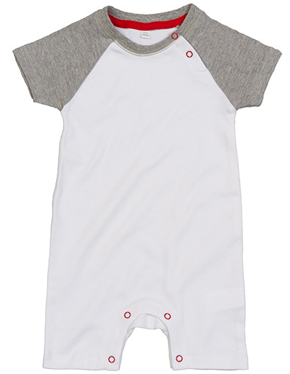 Babybugz Baby Baseball Playsuit White