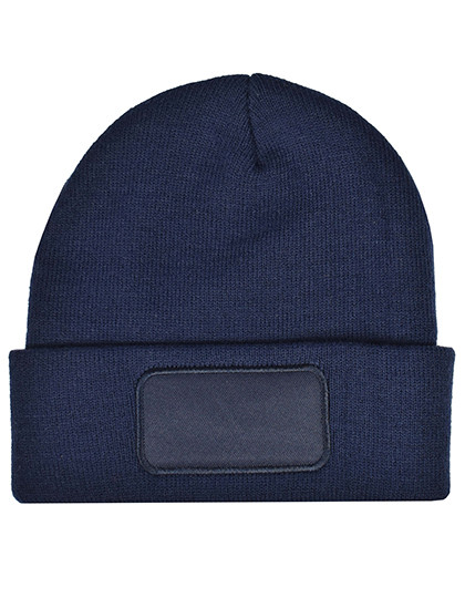 L-merch Strickmütze mit Patch Navy