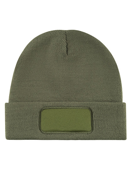 L-merch Strickmütze mit Patch Olive Green