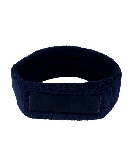 L-merch Kopfschweißband mit Label Navy