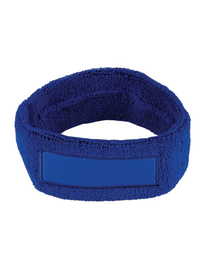 L-merch Kopfschweißband mit Label Royal Blue