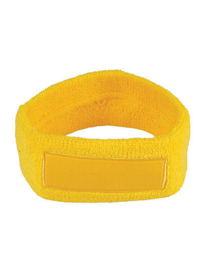 L-merch Kopfschweißband mit Label Yellow