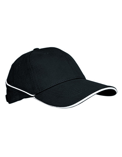 L-merch Cap White-Stripe Black