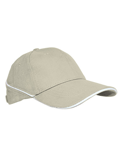 L-merch Cap White-Stripe Sand