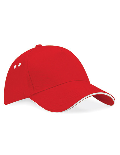 Beechfield Ultimate 5 Panel Cap - Sandwich Peak Classic Red