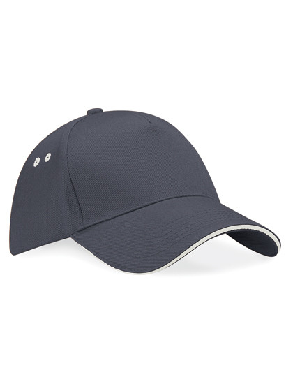 Beechfield Ultimate 5 Panel Cap - Sandwich Peak Graphite Grey
